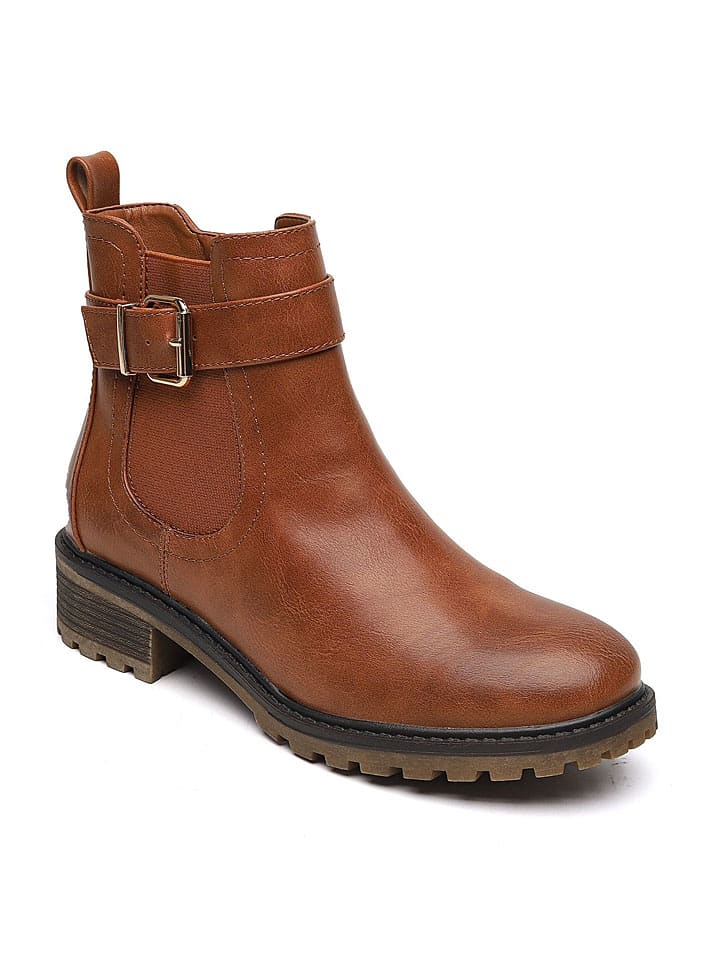 Botki w kolorze jasnobrązowym