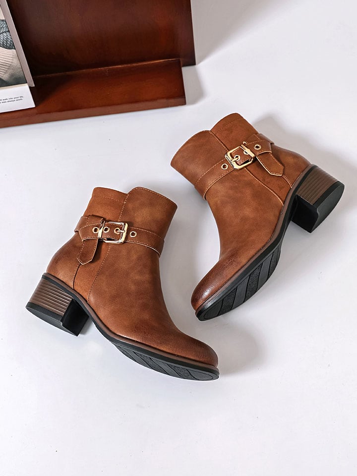 Enkelboots lichtbruin