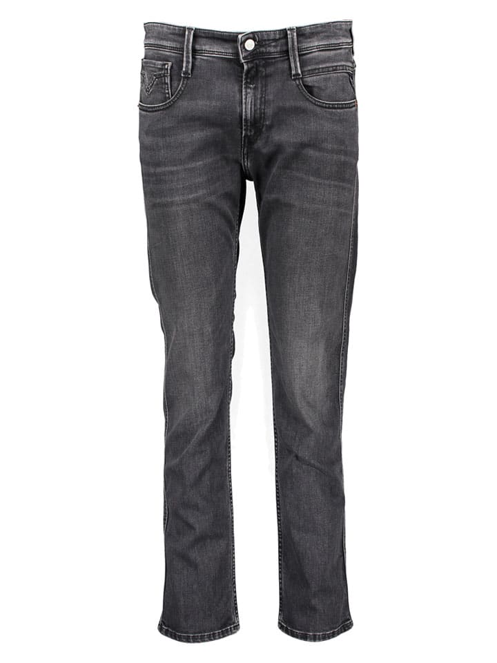 Dżinsy "Anbass" - Slim fit - w kolorze szarym