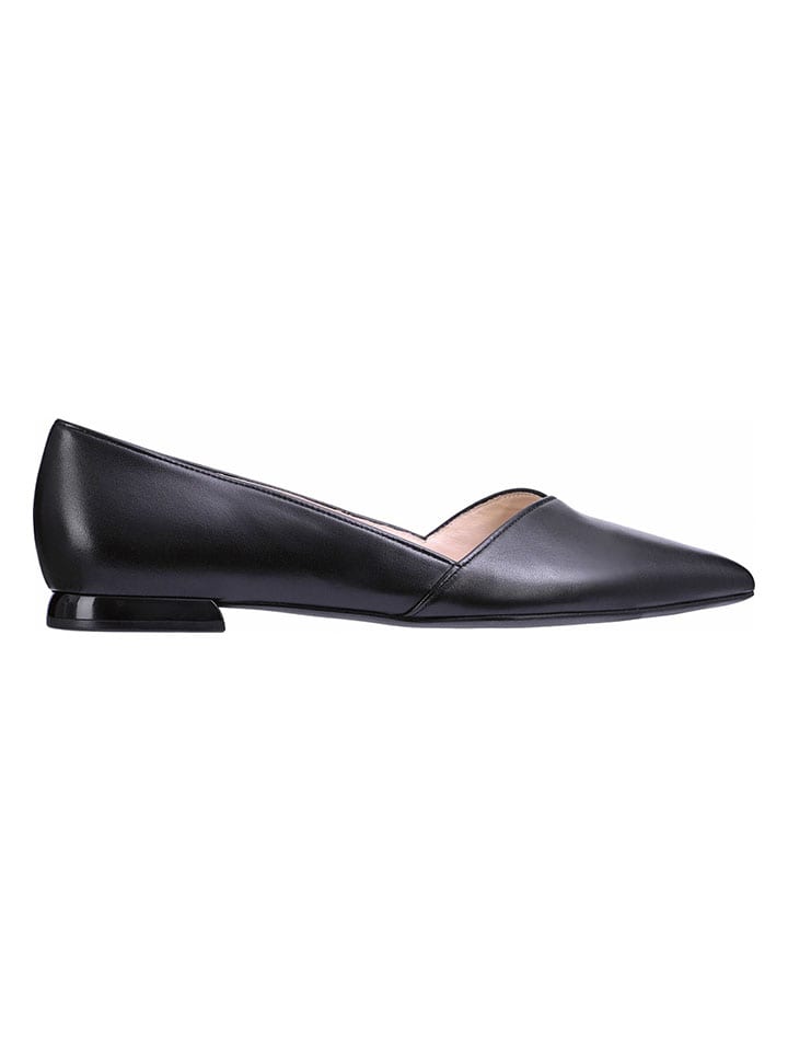 Leder-Ballerinas "Boulevard 10" in Schwarz