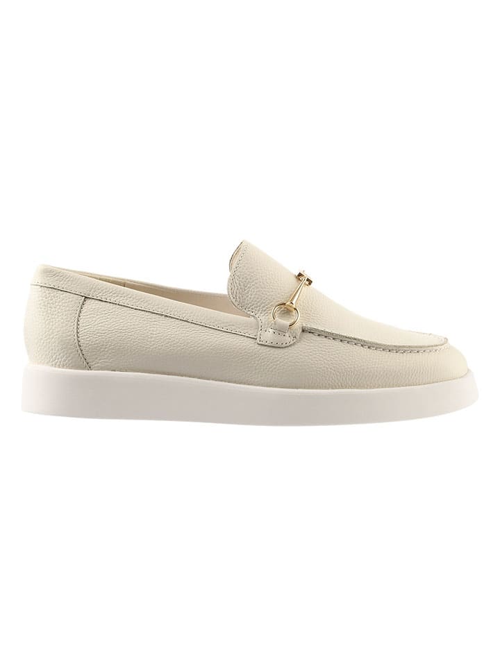 Leren mocassins "Allen" crème