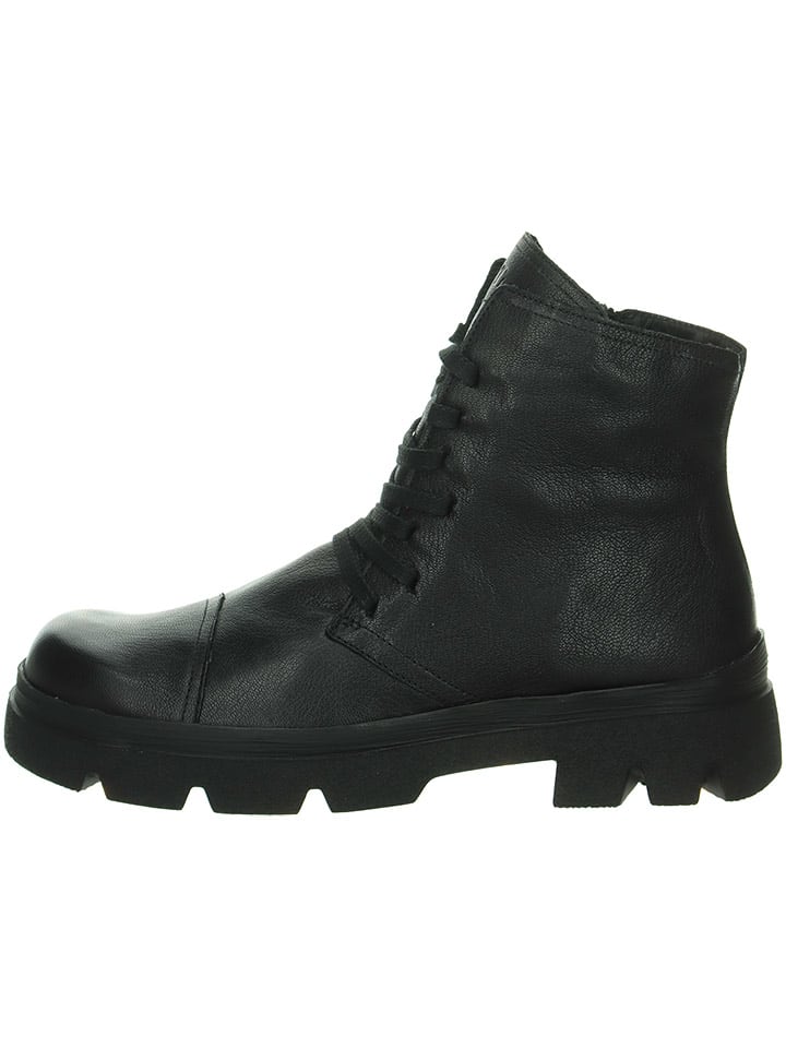 Leder-Boots in Schwarz