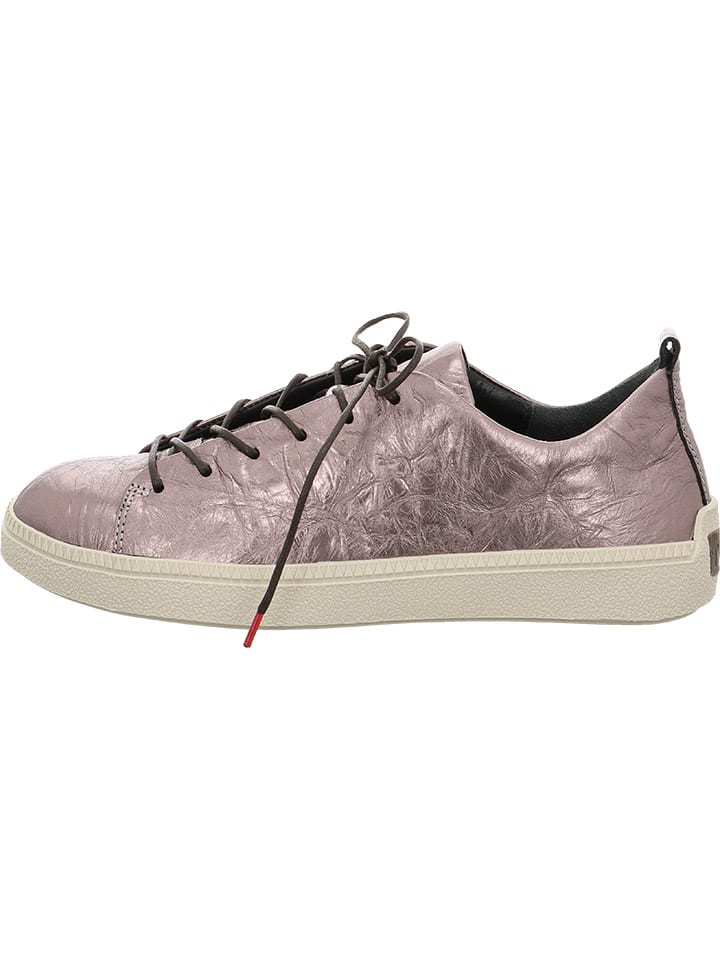 Leren sneakers beige