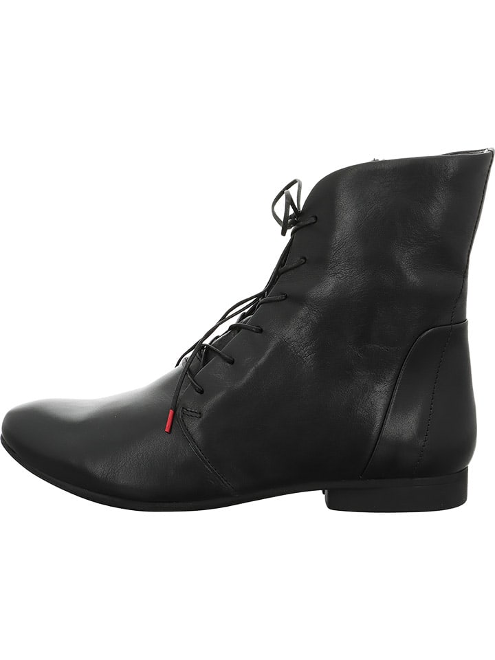 Leder-Boots in Schwarz