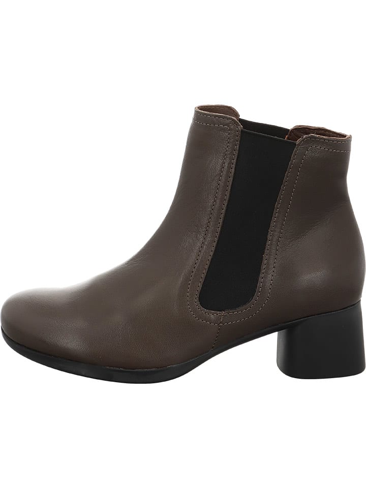 Leder-Stiefeletten in Braun