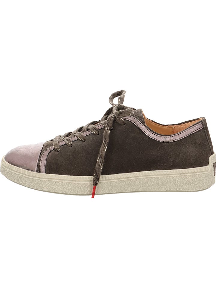 Leren sneakers bruin