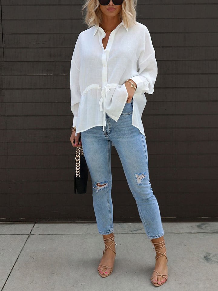 Bluse in Weiß