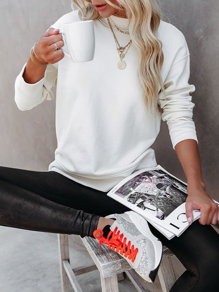 Sweatshirt in Weiß