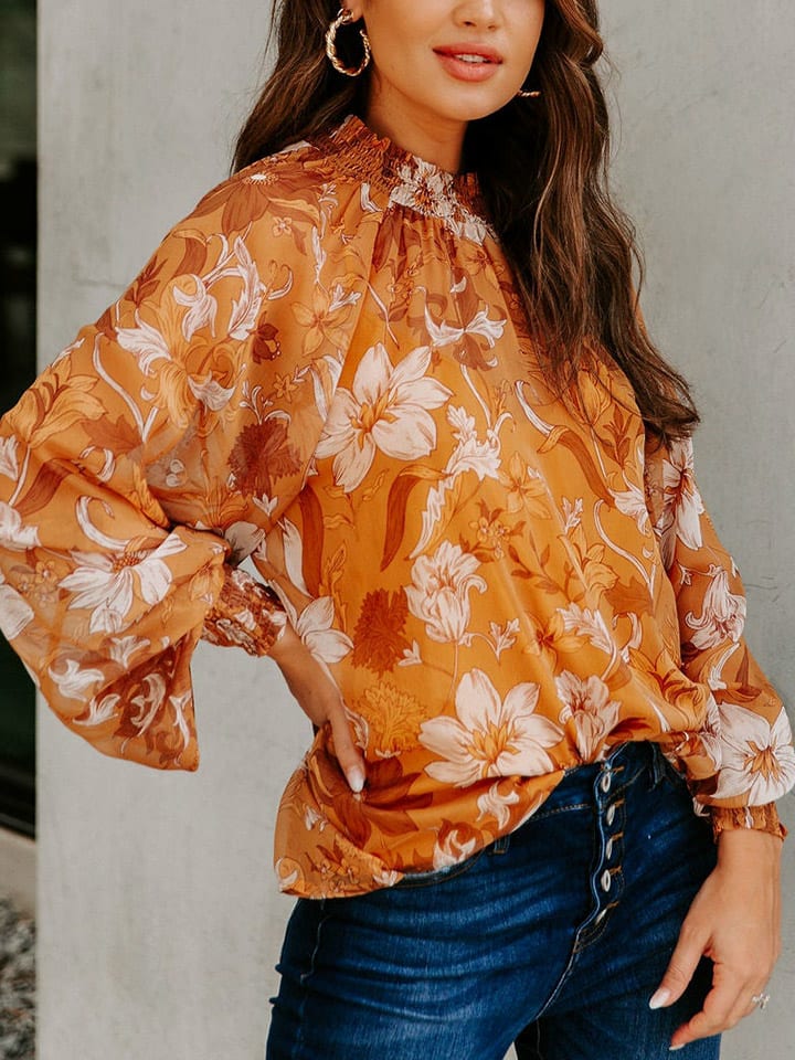 Bluse in Orange
