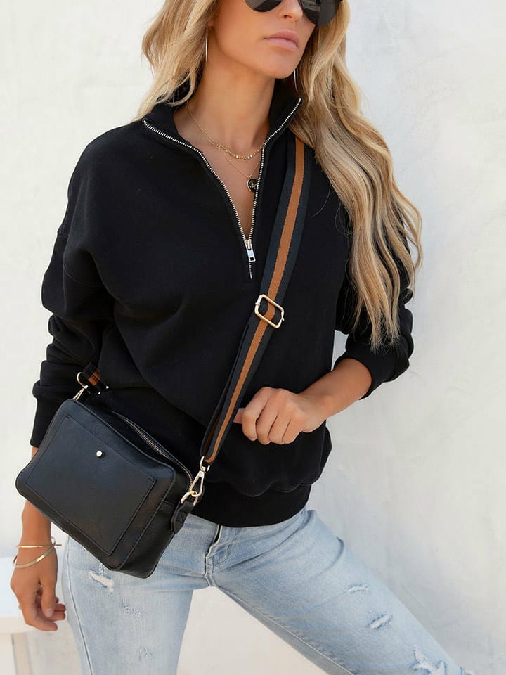 Sweatshirt in Schwarz