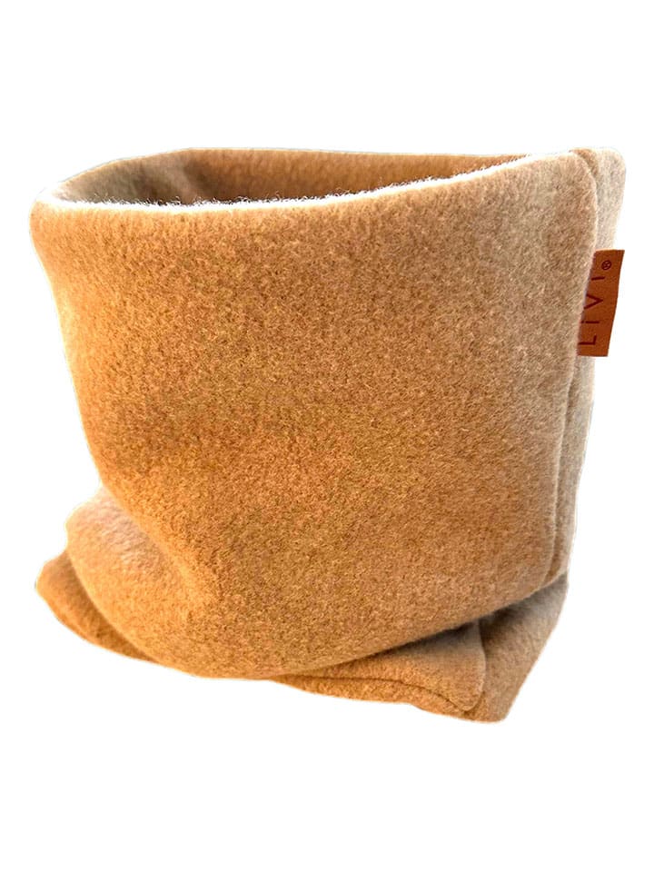 Polarowy szal-koło "Camel" w kolorze pomarańczowym - 50 x 24 cm