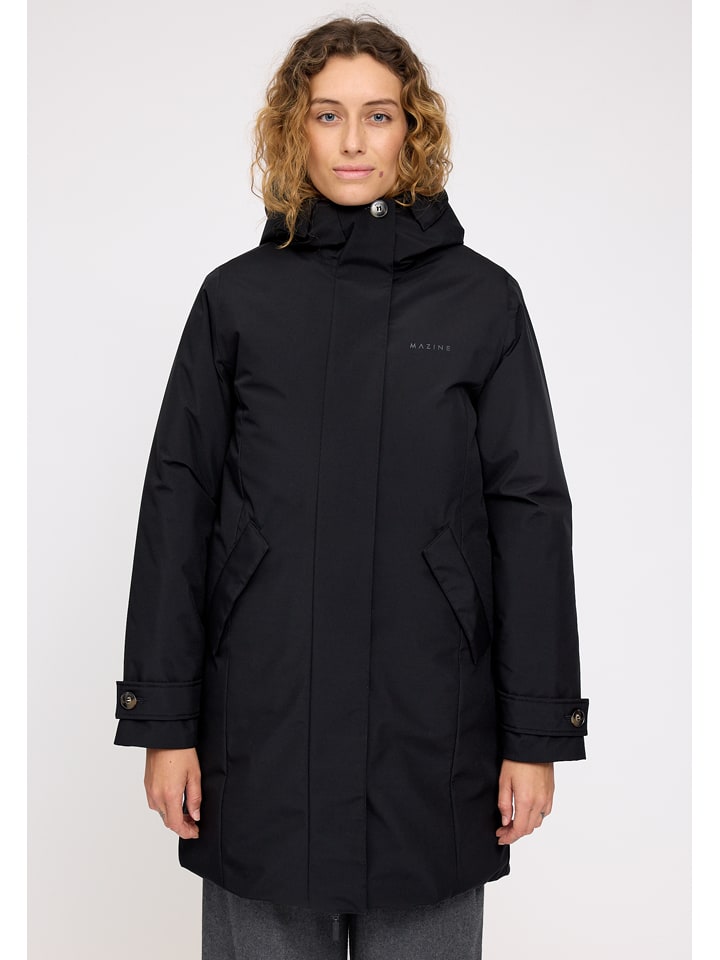 Parka funkcyjna w kolorze czarnym