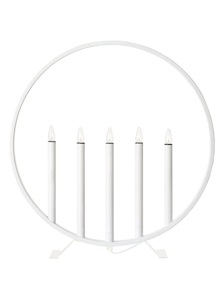 Adventsleuchter "Surround" in Weiß - (B)47 x (H)50 cm