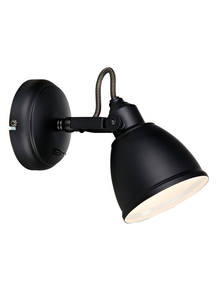 Wandlamp "Fjällbacka" zwart - (B)12 x (H)17 x (D)19,5 cm