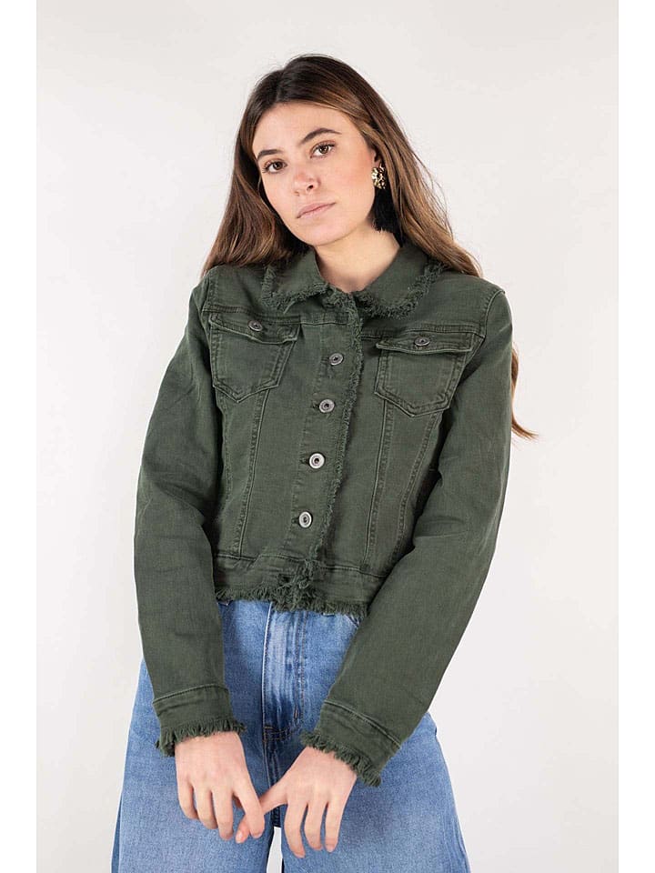 Jeansjacke in Grün