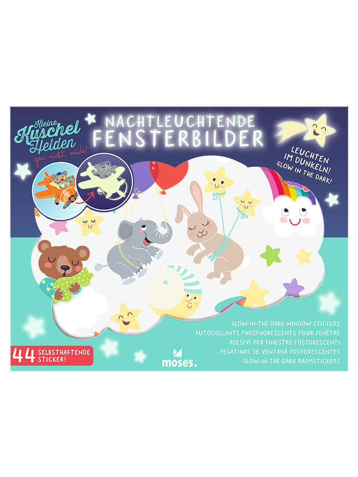 Fenstersticker "Kleine Kuschelhelden" in Bunt