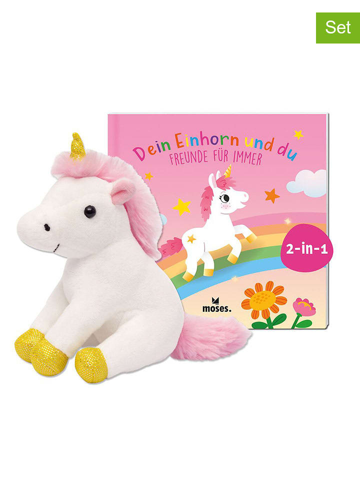 2tlg. Set: Kuscheltier "Kleines Einhorn" - ab 4 Jahren
