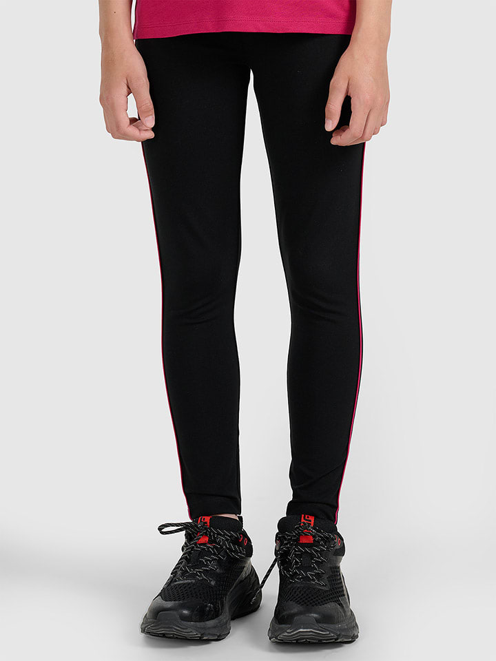 Leggings in Schwarz/ Pink
