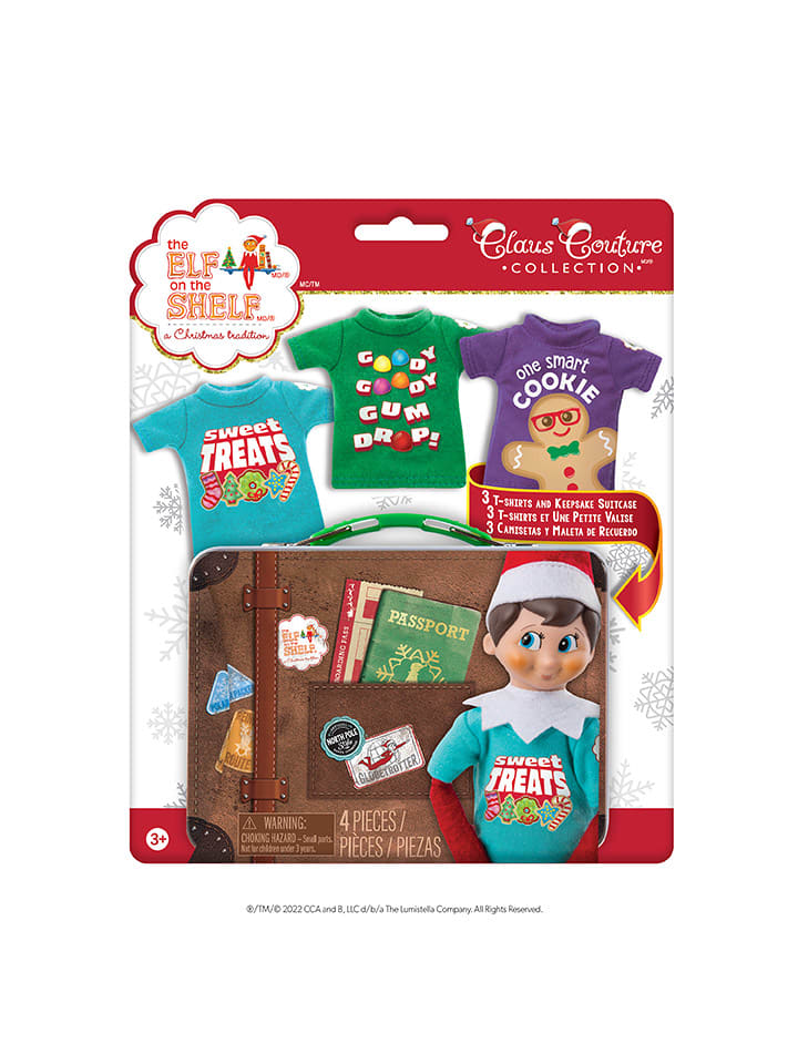 Kerstelf accessoires “Candy Shirts Set”