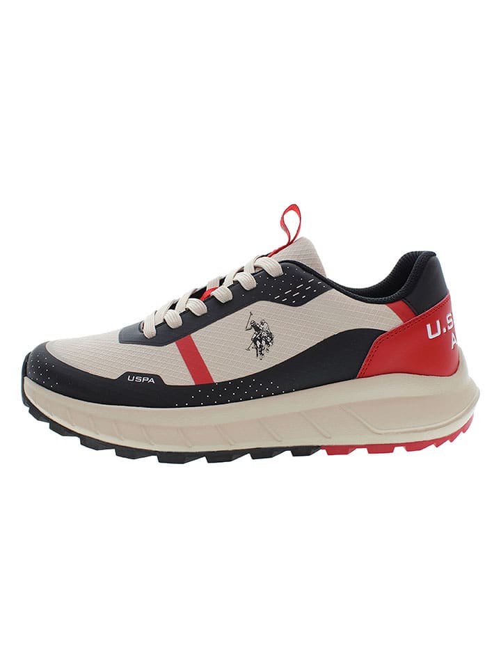 Sneakers "Seth" in Creme/ Rot/ Schwarz