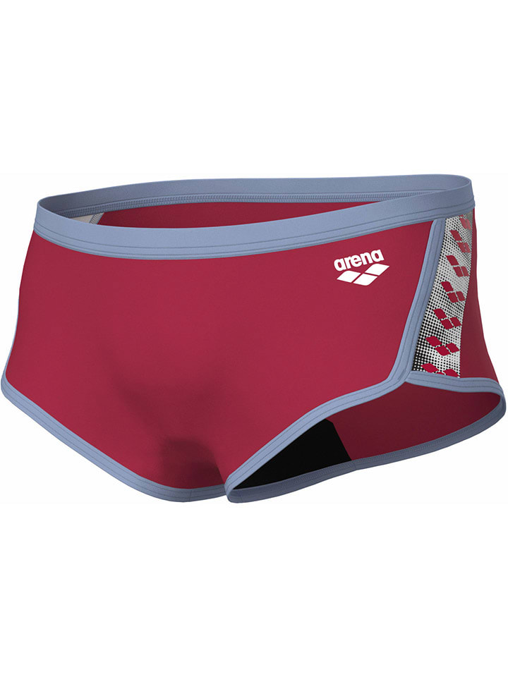 Badehose  in Rot/ Grau