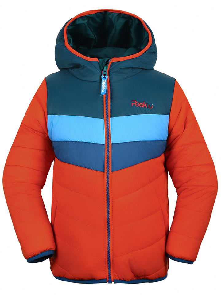 Ganzjahres-Steppjacke "Baz" in Orange/ Blau
