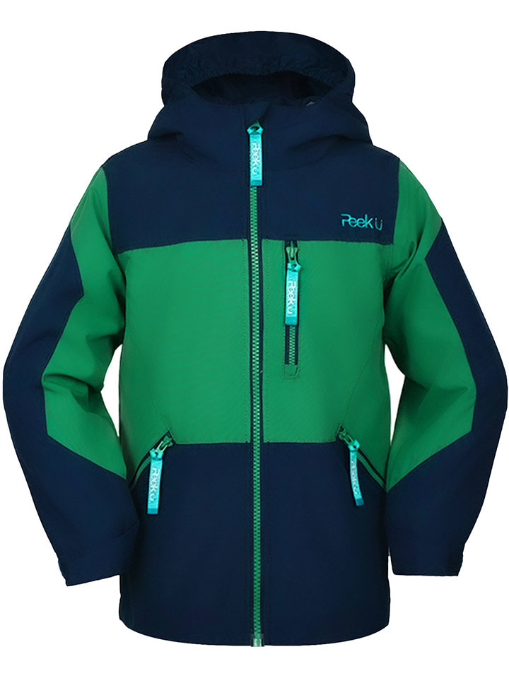 Regenjacke "Axel" in Grün/ Dunkelblau