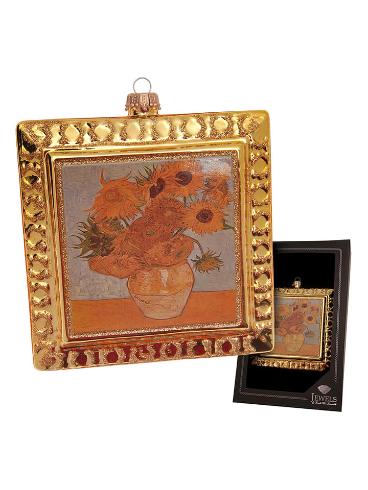 Christbaumornament "Sonnenblumen" in Gold - (B)15 x (H)15 cm