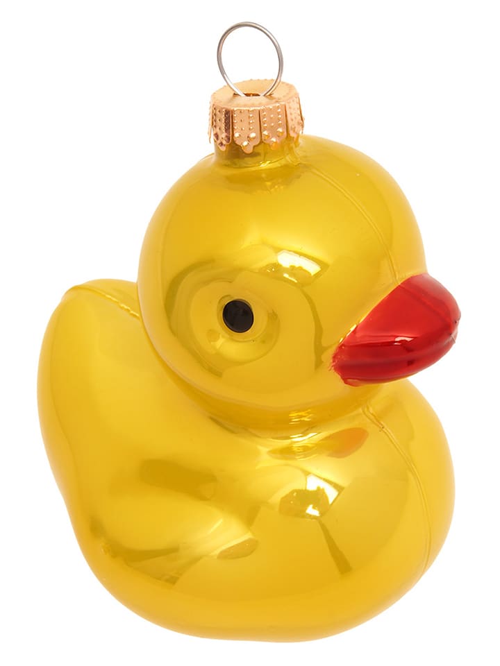 Ozdoba choinkowa w kolorze żółtym - wys. 7 cm