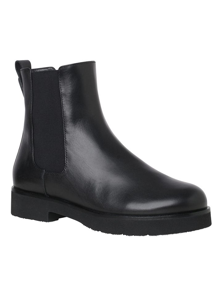Leder-Chelsea-Boots "Verona" in Schwarz