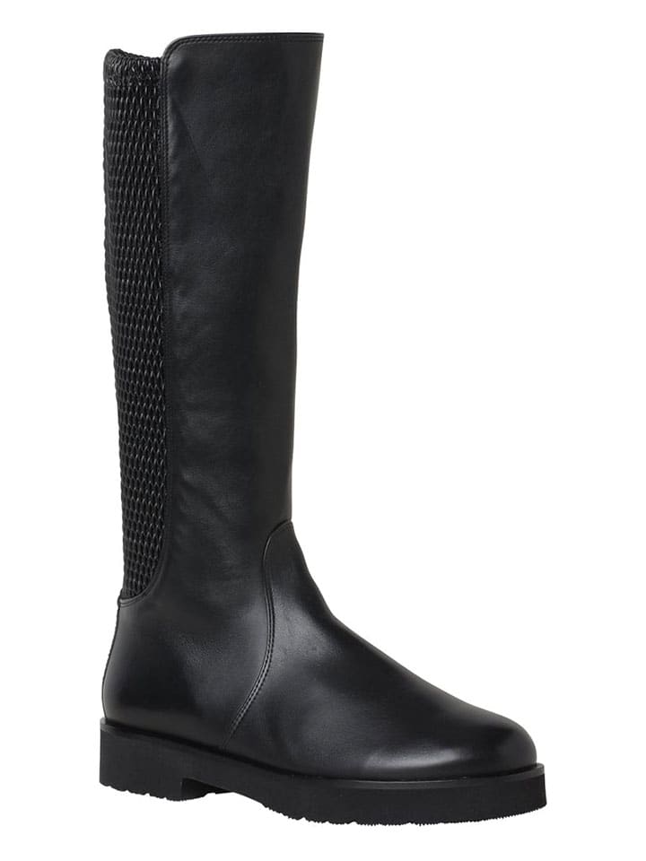 Leder-Stiefel "Verona" in Schwarz