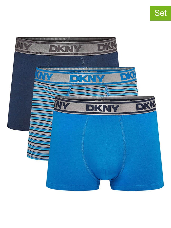 3er-Set: Boxershorts in Blau/ Dunkelblau/ Hellblau