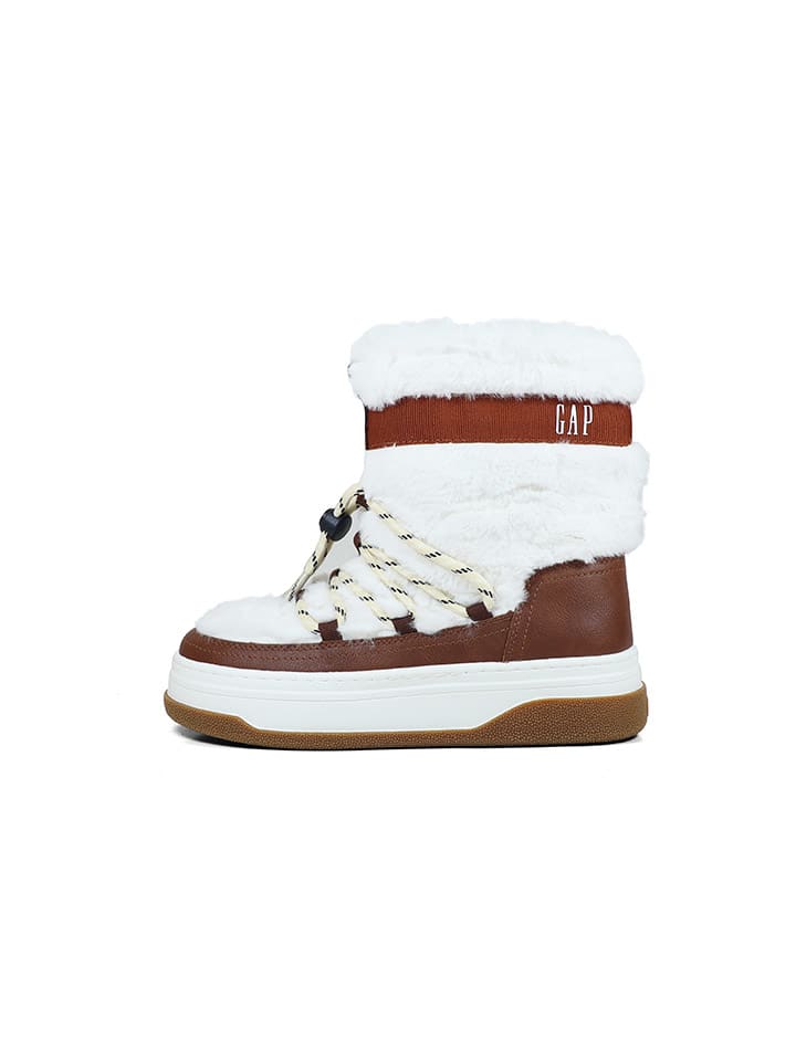 Boots " Paradise High Fur" wit/bordeaux