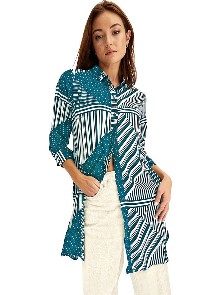 Blouse blauw