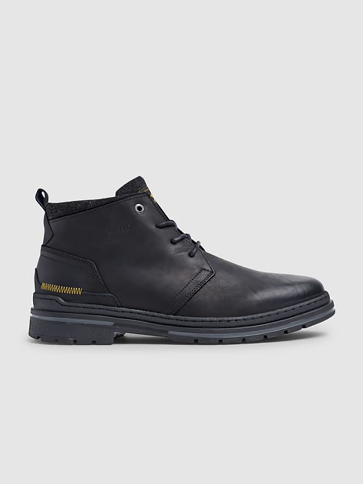 Leder-Boots in Schwarz
