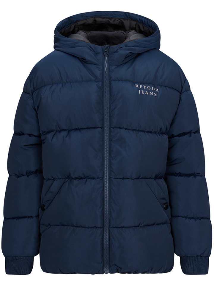 Doorgestikte jas "Alrik" blauw