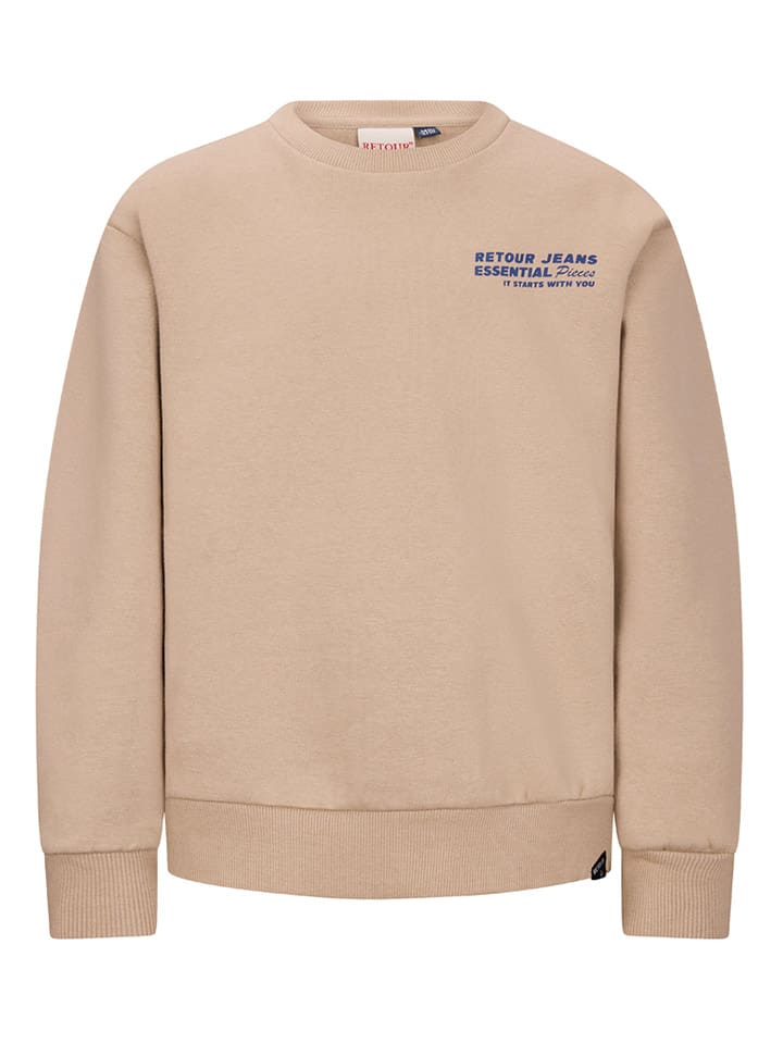 Sweatshirt "Borya" in Hellbraun