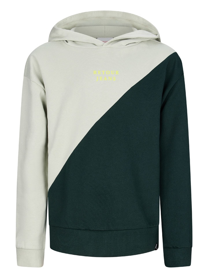 Hoodie "Novan" crème/groen