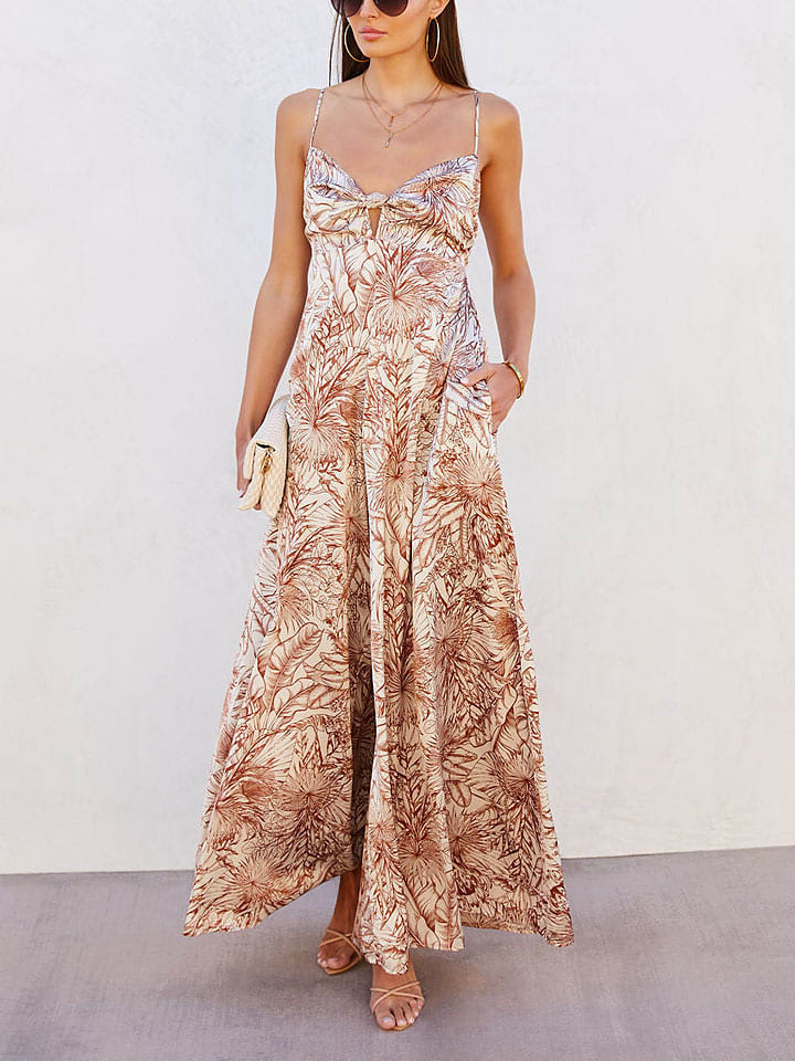 Jumpsuit in Camel/ Beige