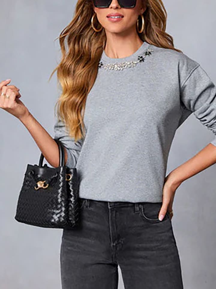 Pullover in Grau