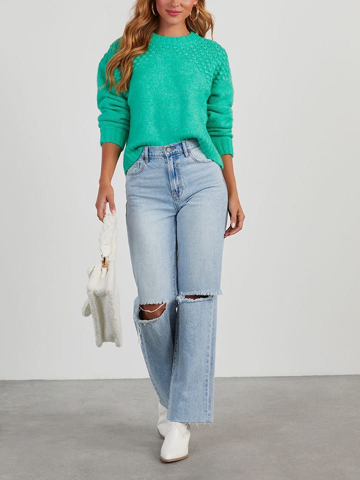 Sweter w kolorze zielonym