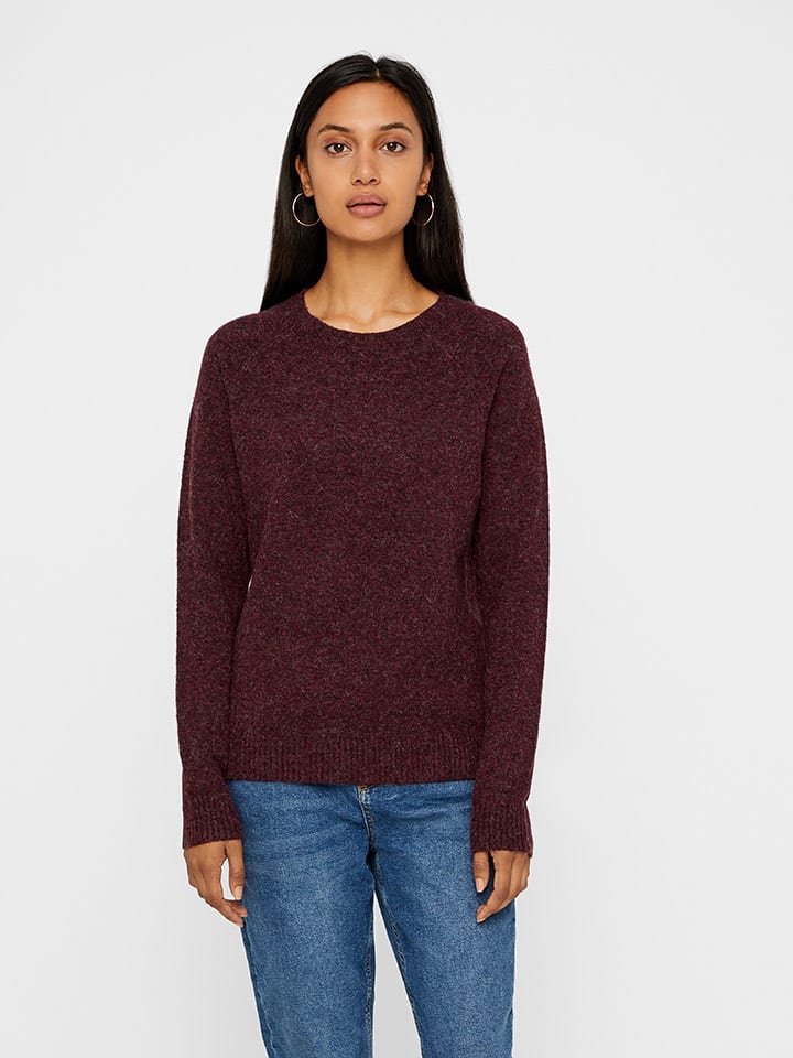Pullover in Bordeaux in Rot