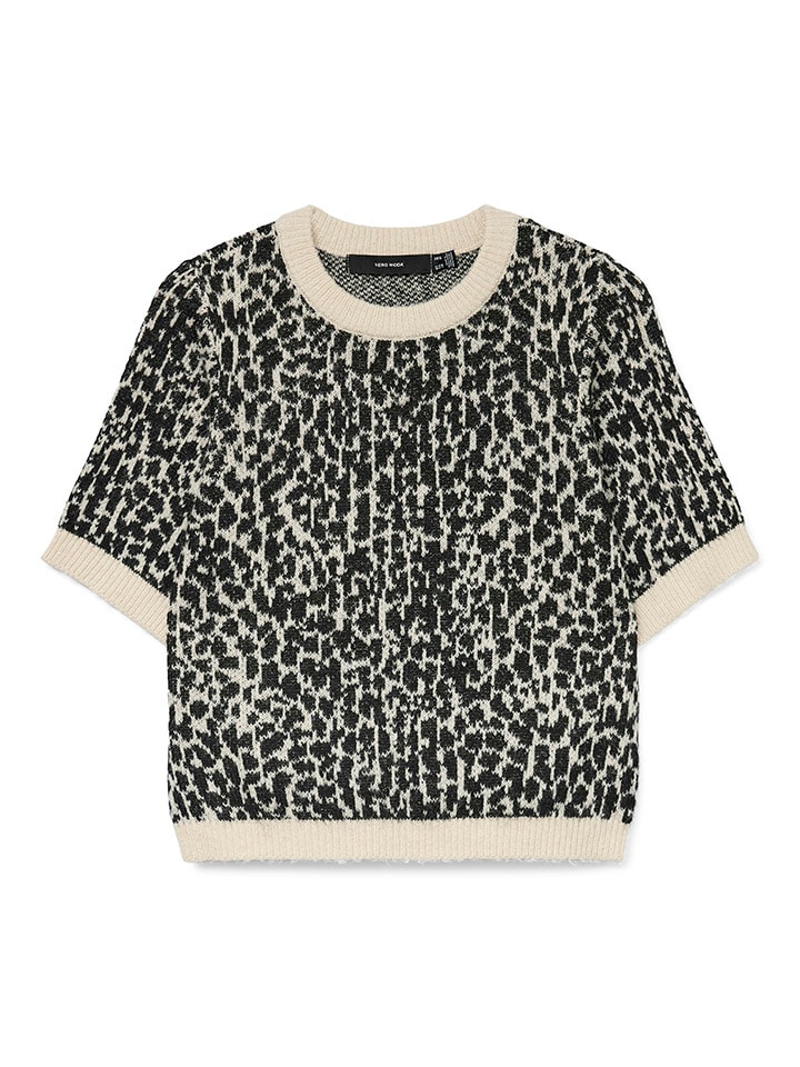 Sweter w kolorze beżowo-czarnym