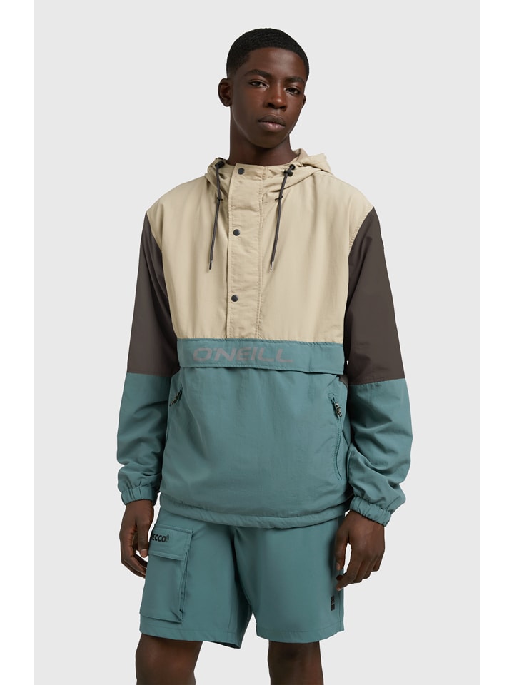 Übergangsjacke in Beige/ Blau/ Khaki
