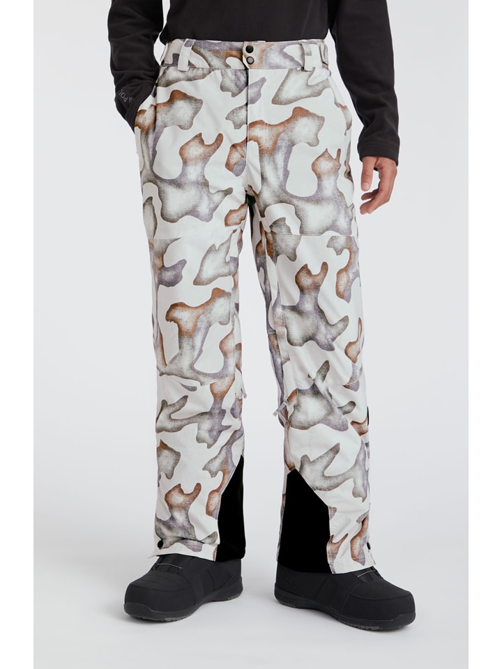Ski-/snowboardbroek beige/grijs/lichtbruin