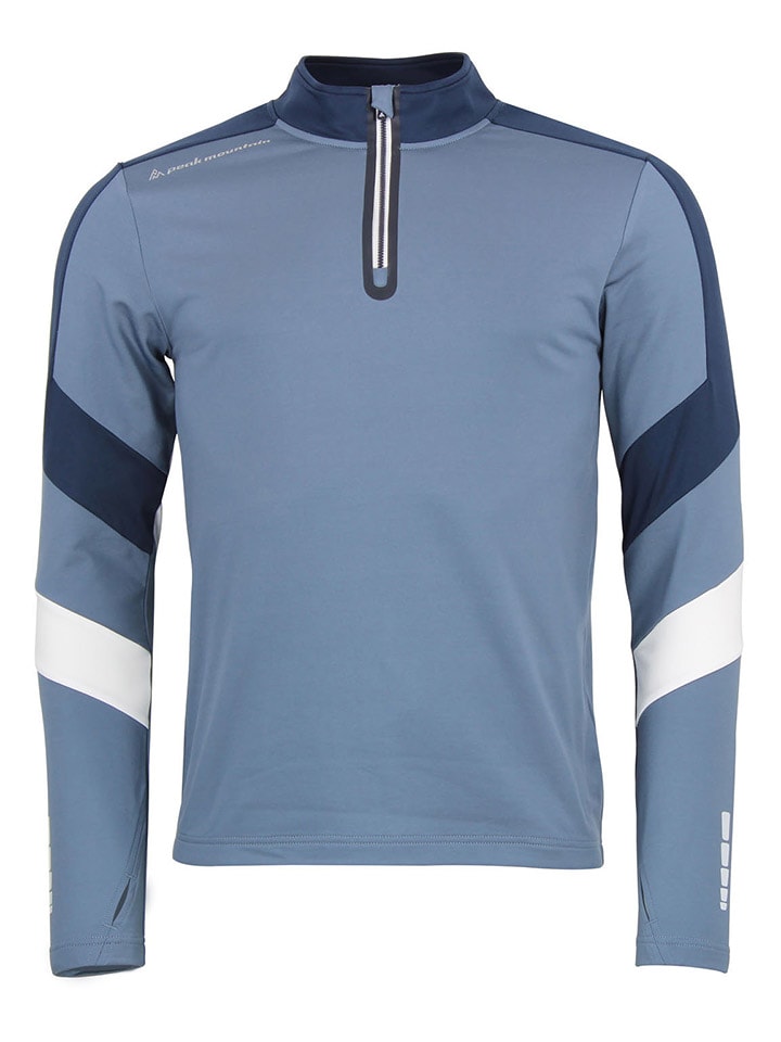 Functionele longsleeve "Caspiro" lichtblauw/donkerblauw