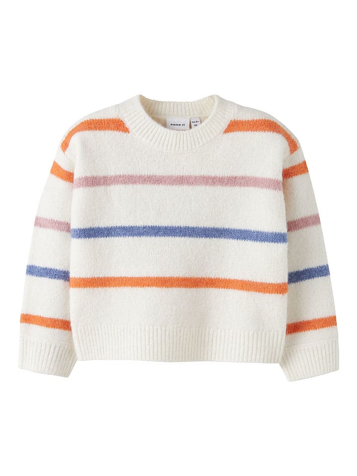 Trui "Olenska" wit/oranje/blauw
