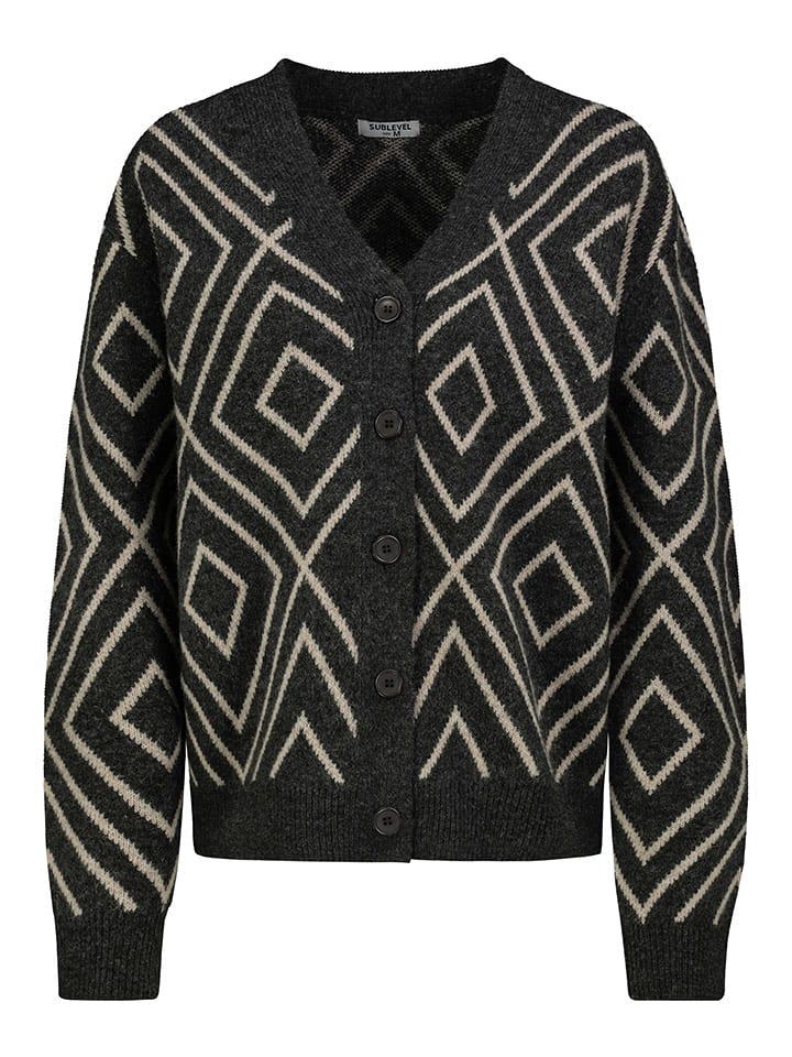 Cardigan in Schwarz/ Weiß