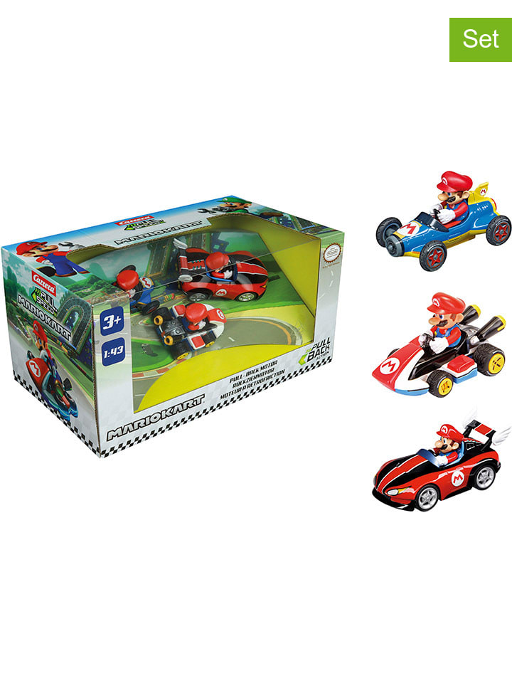 Samochody (3 szt.) "Pull&Speed Mario Kart(TM)" - 3+
