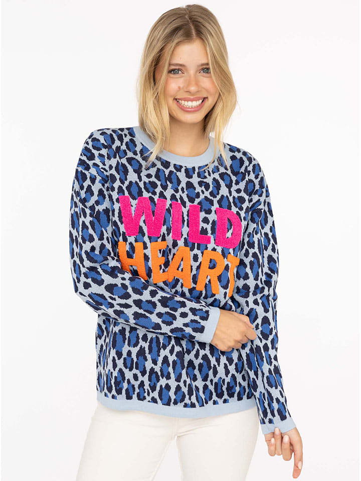 Sweter "Wild Heart" w kolorze niebieskim